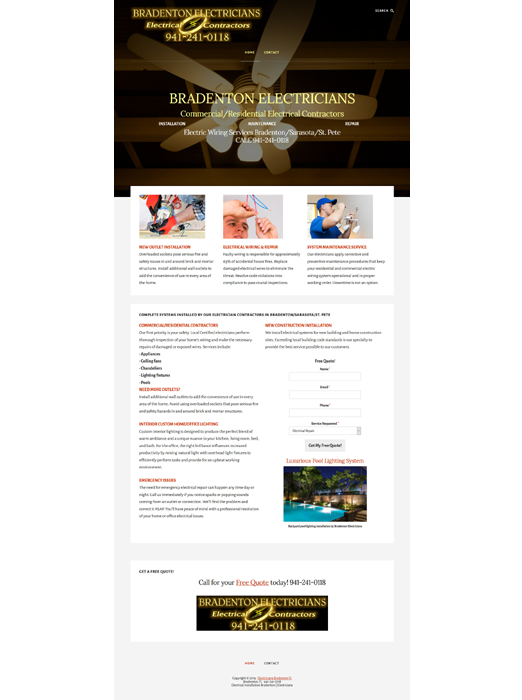 electrician Lead Generation Site